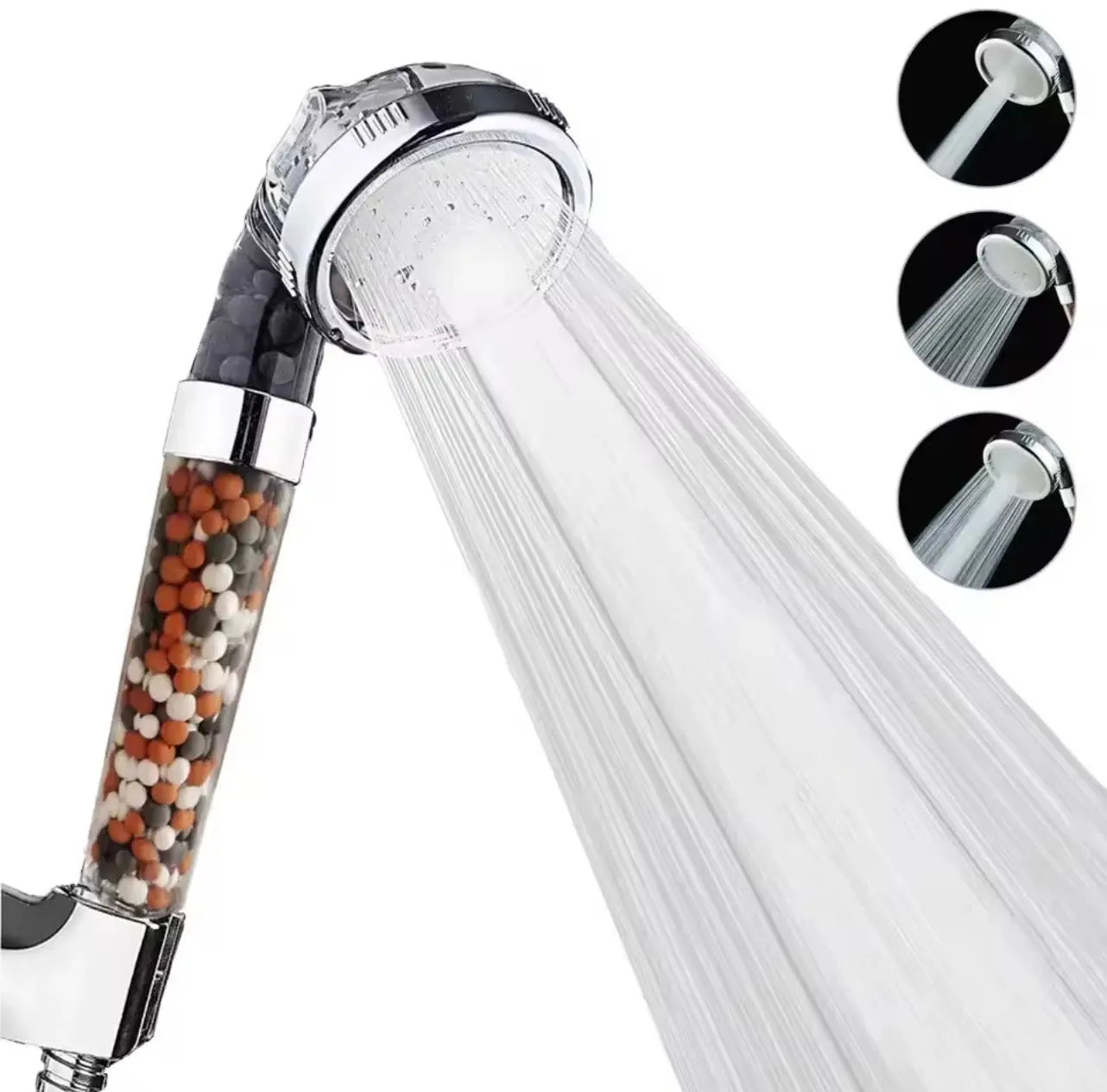 Pommeau de douche SPA haute pression 3 jets filtre minéral