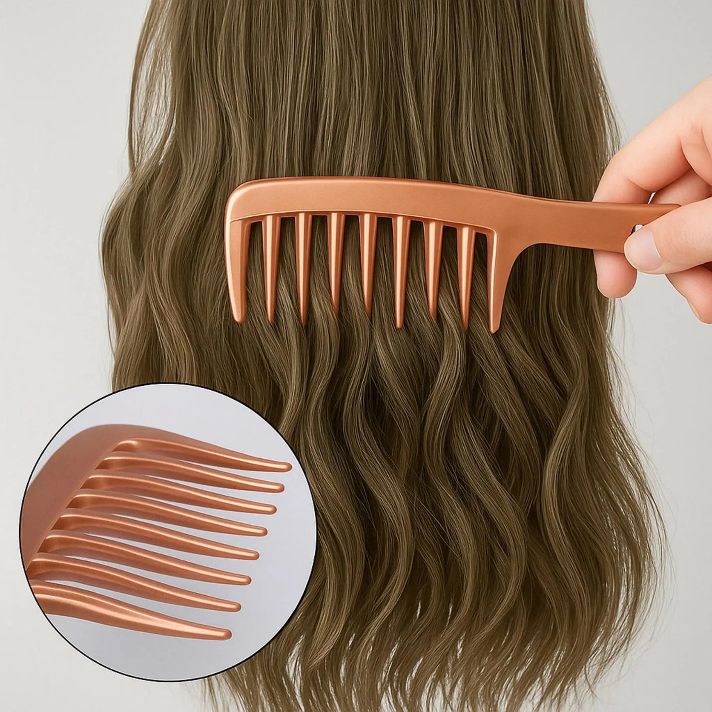 Peigne Larges Dents Satiné Démêlage Doux & Élégant